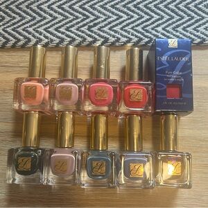 COPY - ALL TEN Unused/Completely Full Assorted Estée Lauder .3oz Nail Polishes